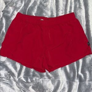 Red active shorts